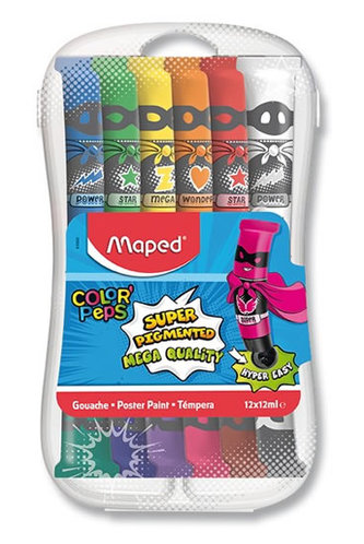 Maped - Temperové barvy Paint 12 tub x 12 ml Maped - Temperové barvy Paint 12 tub x 12 ml