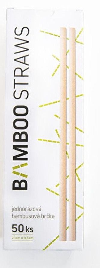 Bamboo Europe Bambusové brčko 6 mm x 23 mm box 50 ks