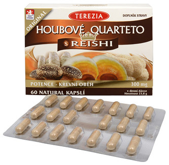 Terezia Company Hubové Quarteto s reishi 60 kapsúl