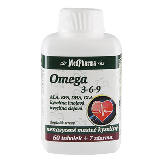 MedPharma Omega 3-6-9 60 tob. + 7 tob. ZDARMA