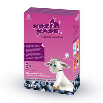 GOLDIM Kozí kaše Vícezrnná s borůvkami 225 g