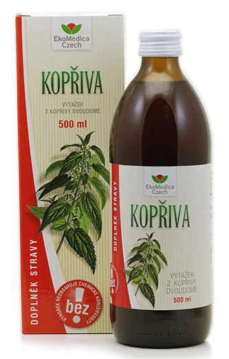 EkoMedica Czech Kopřiva - výtažek z kopřivy dvoudomé 500 ml