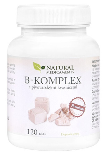 Natural Medicaments B-komplex s pivovarskými kvasnicami Premium 120 tbl.