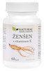 Natural Medicaments Ženšen + vitamín E 60 kapsúl