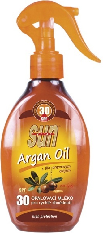 SUN Opaľovacie mlieko s arganovým olejom OF 30 rozprašovacie 200 ml