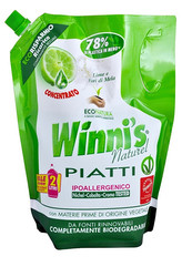 Winni´s Piatti Lime Ecoricarica koncentrovaný umývací prostriedok na riad s vôňou limetky - náhradná náplň 1000 ml