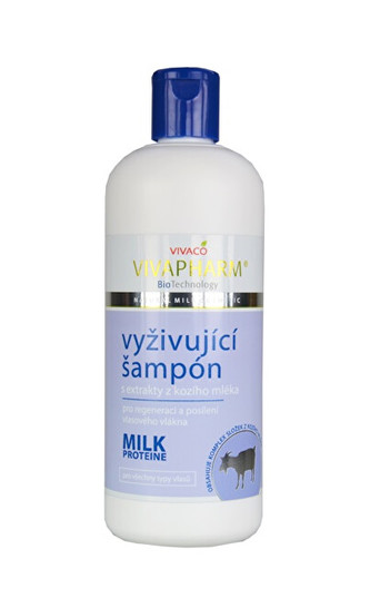 Vivapharm Vyživujúci šampón na vlasy s extraktmi z kozieho mlieka 400 ml