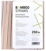 Bamboo Europe Bambusové brčko 6 mm x 23 mm bag 250 ks