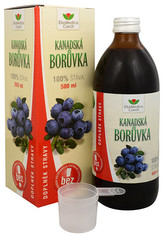 EkoMedica Czech Kanadská čučoriedka - 100% šťava z plodov kanadskej čučoriedky 500 ml