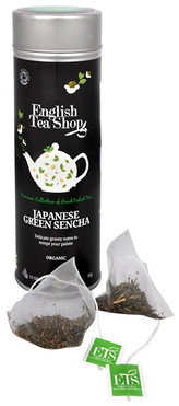English Tea Shop Japonský zelený čaj Sencha - plechovka s 15 bioodbouratelnými pyramidkami