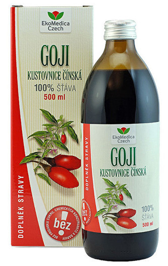 EkoMedica Czech Goji Kustovnice čínská 100% šťáva 500 ml
