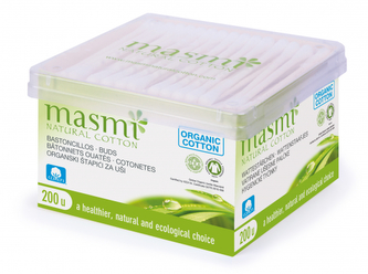 Masmi Hygienické tyčinky z organické bavlny Masmi, 200 ks