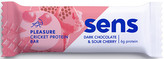 SENS SENS Pleasure Protein tyčinka s cvrččí moukou - Tmavá čokoláda & Višeň 40 g