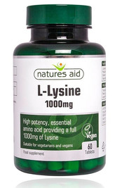 Natures Aid L-Lysín 1000 mg - 60 tbl