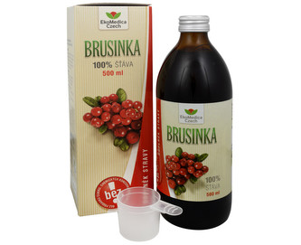 EkoMedica Czech Brusnica - 100% šťava z brusnice 500 ml