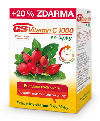 GreenSwan GS Vitamin C 1000 + šípky 100 tbl. + 20 tbl. ZDARMA
