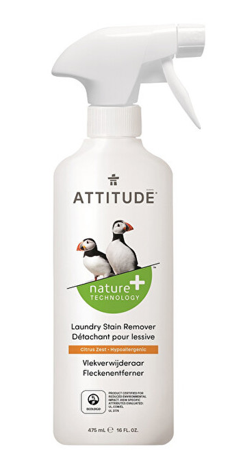 ATTITUDE Nature+ Odstraňovač skvrn ATTITUDE s vůní citronové kůry s rozprašovačem 475 ml