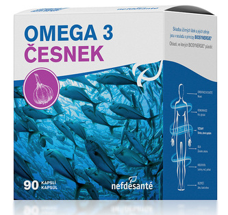 NEF DE SANTÉ Omega 3 česnek 90 kapslí