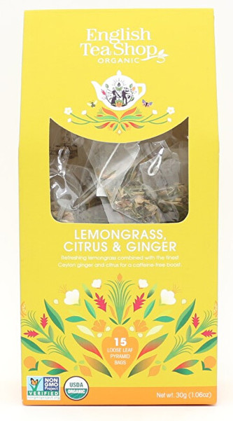 English Tea Shop Čaj Citrónová tráva, zázvor & citrusy 15 pyramidek