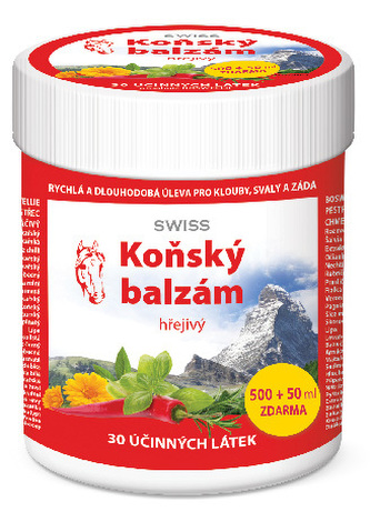 Simply You Konský balzam SWISS hrejivý 500 ml + 50 ml ZADARMO