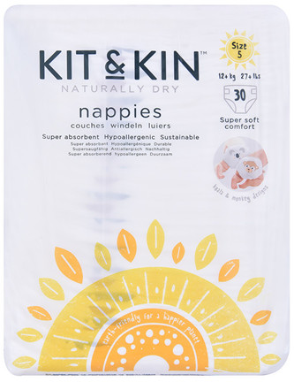 Kit & Kin Kit & Kin eko plenky, velikost 5 (30 ks), 12kg+