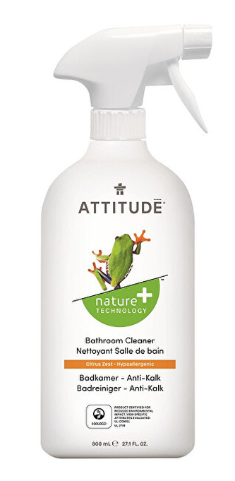 ATTITUDE Nature+ Čistič na koupelny ATTITUDE s vůní citronové kůry s rozprašovačem 800 ml