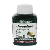 MedPharma Bromelain 300 mg + jablečný ocet + lecitin + kelp + vitamín B6 60 tbl. + 7 tbl. ZDARMA