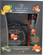 body tip Dárková kazeta Jablko se skořicí - Zvláčňující krém 200 ml + Pěna do koupele 200 ml