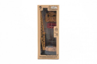 Žeriav plast 36cm na ovládanie na kábel s kontajnerom v krabici 16x40x12cm