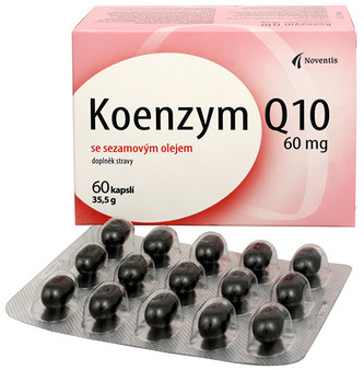 Noventis Koenzým Q10 60 mg so sezamovým olejom 60 kapsúl