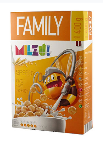 Milzu! Cereálne guličky s medom 400 g