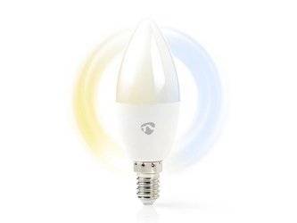 Chytrá WiFi žárovka LED E14 4.5W bílá NEDIS WIFILW13WTE14