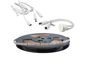 LED pásek sada 20m 12V 2835  60LED/m IP20 max. 6W/m bílá teplá extra, gold + TD308 + IR306