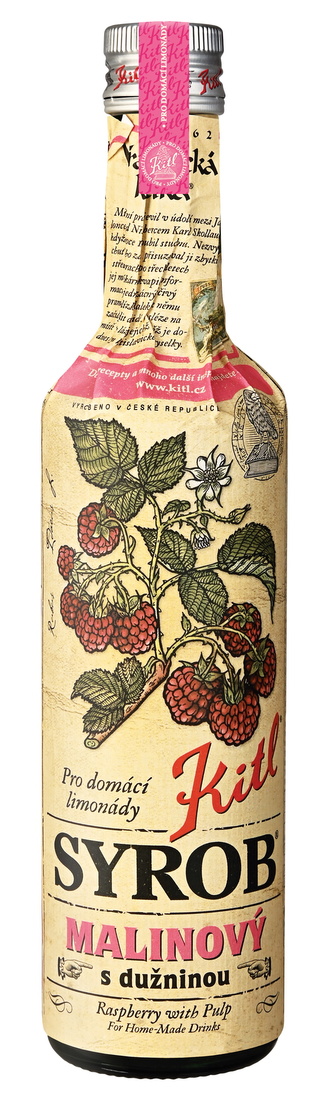 Kitl Kitl Syrob Malinový s dužinou 500ml - sirup pro přípravu domácích limonád