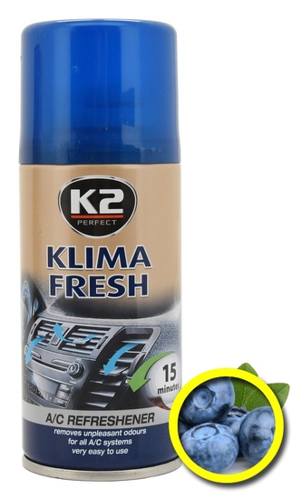 Osvěžovač vzduchu K2 KLIMA FRESH Blueberry 150ml