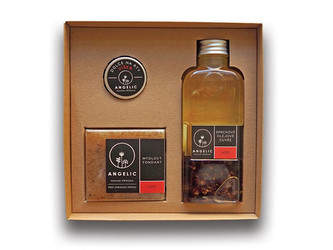 Angelic Dárková krabička Angelic sprchové olejové cuveé Růže