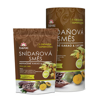Iswari BIO raňajková zmes Nepražené kakao a lucuma 300 g