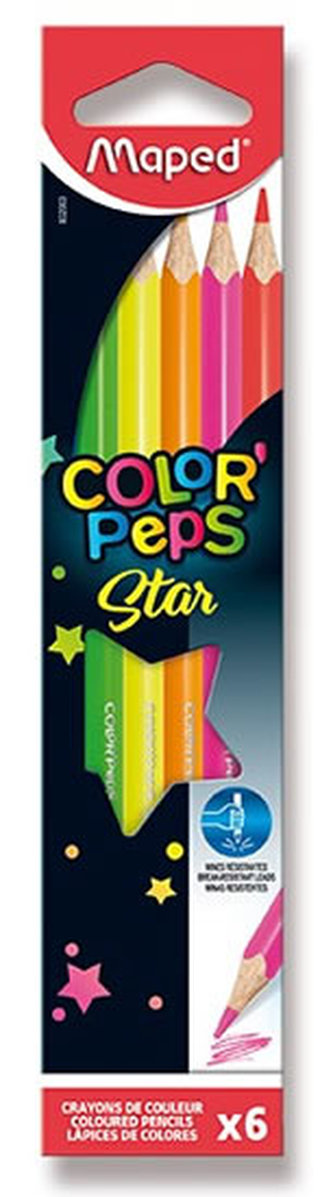 Maped - Pastelky trojhranné Color´ Peps FLUO 6 ks