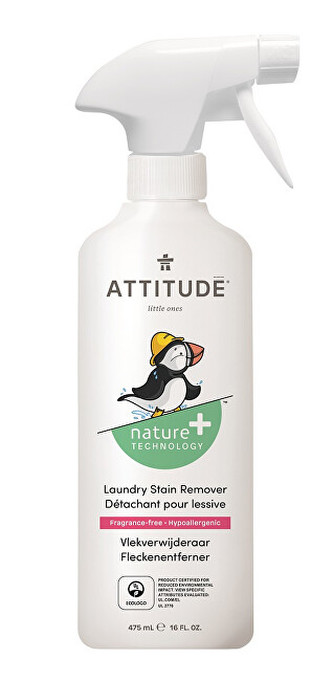 ATTITUDE Nature+ Odstraňovač skvrn na dětské prádlo ATTITUDE s rozprašovačem 475 ml