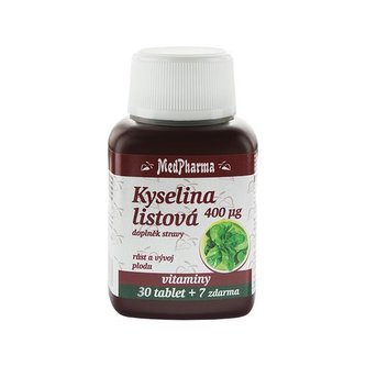 MedPharma Kyselina listová 400 µg 30 tbl. + 7 tbl. ZDARMA
