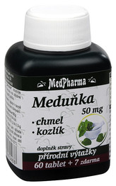 MedPharma Medovka 50 mg + chmeľ + valeriána 60 tbl. + 7 tbl. ZADARMO