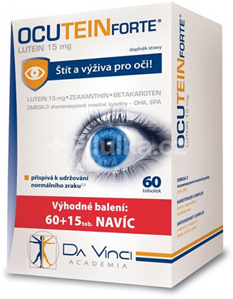 Simply You Ocutein FORTE Luteín 15 mg Da Vinci Academia 60 + 15 kapsúl