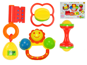 Sada chrastítek 7-17cm 6m+ 4ks v krabičce