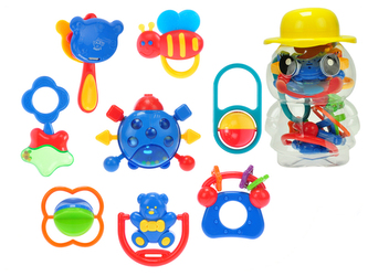 Sada chrastítek  8ks v transparent boxu