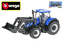 Bburago New Holland T3.315 traktor nakladač 15cm na setrvačník v krabičce
