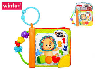 Knížka pro nejmenší 15cm s chrastítky a kousátkem 3m+ na kartě