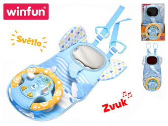 Volant 19cm na látkové podložce 46cm se zrcátkem na baterie se světlem a zvukem 6m+ v krabičce