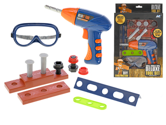 Sada nářadí s vrtačkou a brýlemi 18cm v krabičce