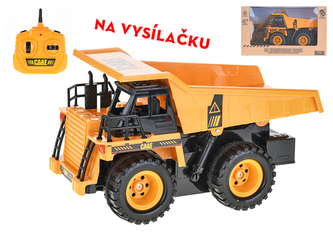 R/C sklápěčka 27cm 2,4GHz plná funkce se sklápěcí korbou na baterie v krabičce