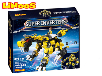 LiNooS stavebnice 391ks robot/dinosaurus s postavičkou v krabičce